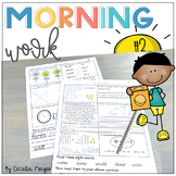 Second Grade Morning Work 2nd Month of School