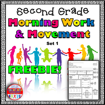 Preview of Second Grade Morning Work and Movement Spiral Review or Homework Set 1