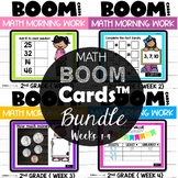 Second Grade Digital Morning Work for Boom Cards™ Weeks 1-4