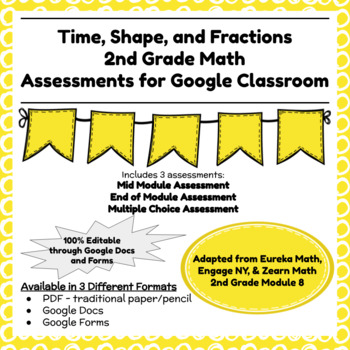 Preview of Digital & Printable Engage NY Grade 2 Math Module 8 - Assessments