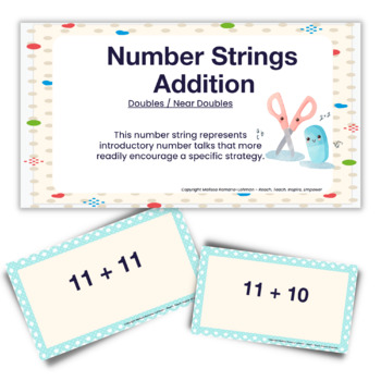 Preview of Part 1 Second Grade Number Talk - Doubles and Near Doubles