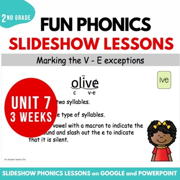 Preview of Second Grade FUN Phonics Slideshow and Power Point Unit 7 Phonics Lesson