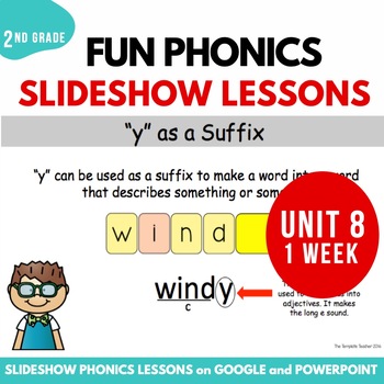 Preview of Second Grade Phonics Google Slides & Power Point Unit 8 Digital Resources Lesson