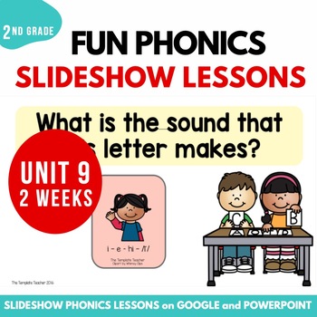 Preview of Second Grade Phonics Google Slides & Power Point Unit 9 Digital Resources Lesson