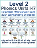 Second Grade Phonics (Level 2), Units 1-17 Supplemental Wo