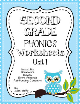 Second Grade Phonics Unit 1 Worksheets by 2teachalatte | TpT