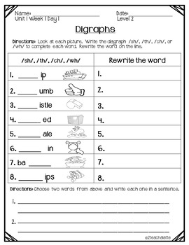 second grade phonics unit 1 worksheets by 2teachalatte tpt