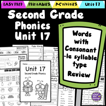 Preview of Second Grade Phonics Unit 17 Consonant-le Type Syllables and Trick Words