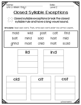 second grade phonics unit 3 worksheets by 2teachalatte tpt