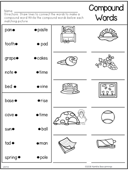 second grade phonics unit 6 v c e 2 syllable words trick words