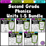 Second Grade Phonics Units 1-5 Bundle