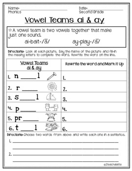 second grade phonics unit 10 worksheets by 2teachalatte tpt