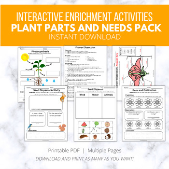 Preview of Second Grade Plant Parts and Needs  Science, Engaging Activities, NGSS standard