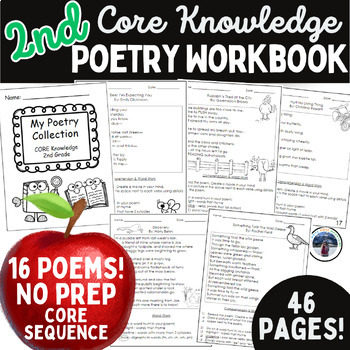 Preview of Second Grade Poetry Workbook Packet for CORE Knowledge Sequence 16 Poems