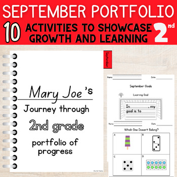 Preview of Second Grade Portfolio: Prompts & Activities That Showcase Learning in September