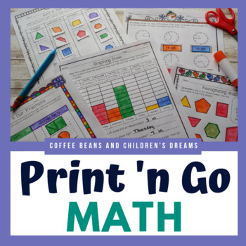 Preview of Second Grade Print 'N Go Winter Math