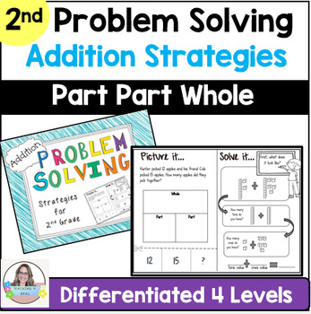 Preview of Second Grade Addition Problem Solving Practice Differentiated Part Part Whole
