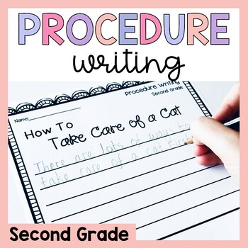 Preview of Second Grade How To Writing Prompts and Worksheets | Procedure Writing