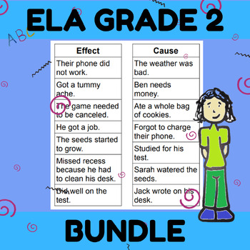 Preview of Second Grade Products that Align with IXL English Language Arts BUNDLE