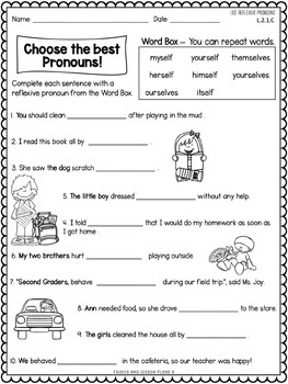 Second Grade Pronouns by Frogs Fairies and Lesson Plans | TpT