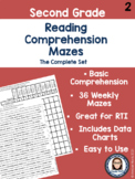 Second Grade Reading Comprehension Mazes Complete Set