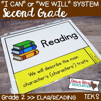 Preview of Second Grade Reading TEKS I Can Statements {ELAR Standards}