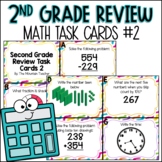 2nd Grade Math Spiral Review | Task Cards Set 2 of 5
