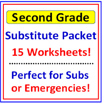 Preview of Second Grade SUBSTITUTE Packet (15 worksheets)