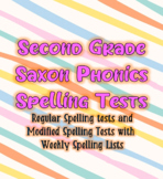 Second Grade Saxon Phonics Spelling Lists, Regular Tests, 
