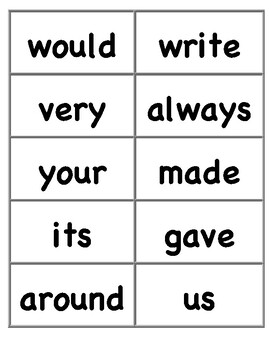 second grade sight word flash cards by scaffold in the middle tpt
