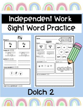 Preview of Second Grade Sight Word Practice - Independent Work Packet