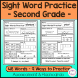 Second Grade Sight Word Practice Worksheets