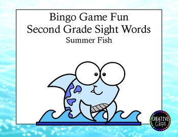 Preview of Second Grade Sight Word Review - Bingo Game - Reading Skills - Summer