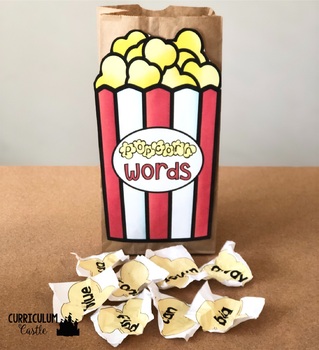 Second Grade Sight Words: Popcorn Word Printables & Game ...
