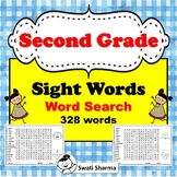 18 Second Grade Sight Words, Word Search Worksheet, Vocabu