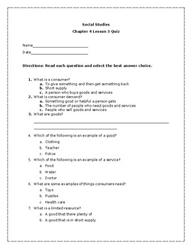 Preview of Second Grade Social Studies Who We are as Americans Chapter 4 Lesson 3 Quiz