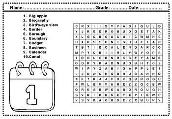 second grade social studies word search worksheets by swati sharma