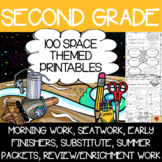 Second Grade Space Themed Worksheets {100 Standards Aligne