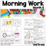 Second Grade Spiraling Math and ELA Morning Work 6th Month