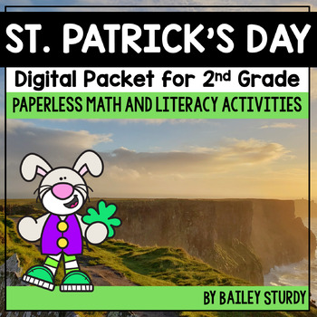 Preview of 2nd Grade St Patricks Day Math and Literacy Digital Packet