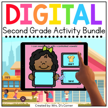 Preview of Second Grade Standards-Aligned Digital Activity Bundle | Distance Learning