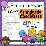 Second Grade Standards Checklists for All Subjects  - "I Can"