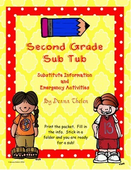 Preview of Second Grade Sub Folder With Emergency Activities