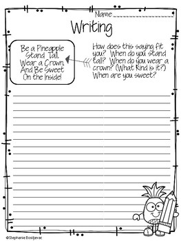 Second Grade Sub Plans (Pineapple Day) by Second Grade Sweets | TpT