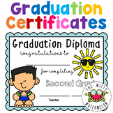 Second Grade Summer Graduation Certificates & Diplomas