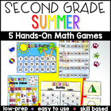 Second Grade Summer Math Center Games and Activities | May & June