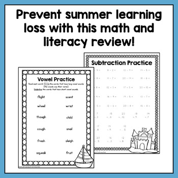 second grade summer packet summer homework for rising third graders