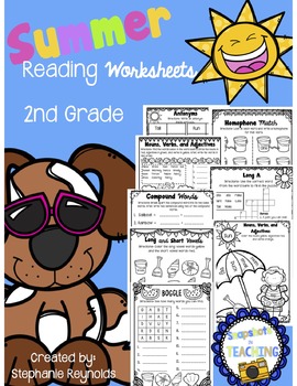 Second Grade Summer Reading Review Packet by Snapshots in Teaching