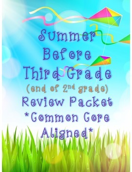 Preview of Summer Review Packet for 2nd Grade: Prepare for 3rd Grade Success!