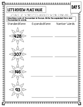 Second Grade Summer Review Packet by Ashley's Brainy Centers | TpT